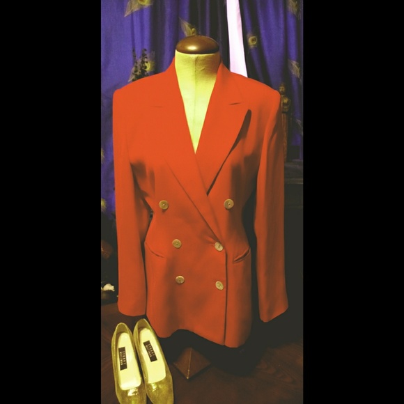 Vintage classic red blazer double breasted - Picture 1 of 7